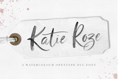 Katie Roze - Watercolor Opentype SVG font