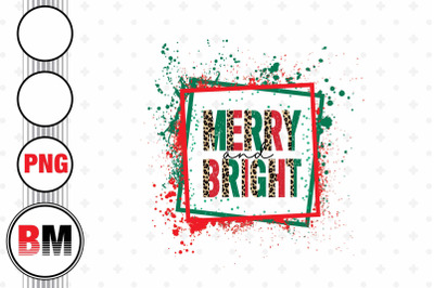 Merry and Bright Square Splatter PNG Files