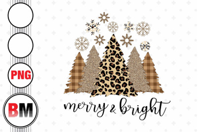 Merry and Bright Christmas Tree PNG Files