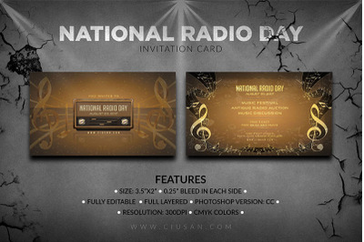National Radio Day Invitation Card