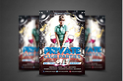 Private Club Parties Flyer Template