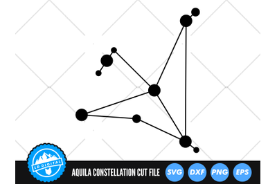 Aquila Star Constellation SVG | Star Map Cut File