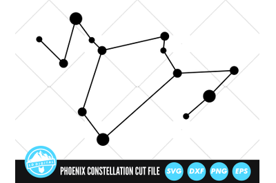 Phoenix Star Constellation SVG | Star Map Cut File