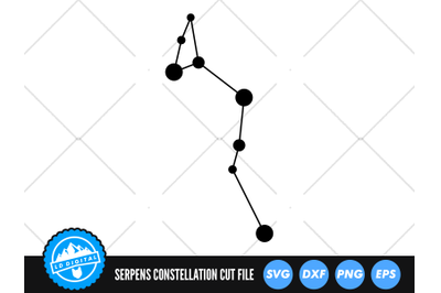 Serpens Star Constellation SVG | Star Map Cut File