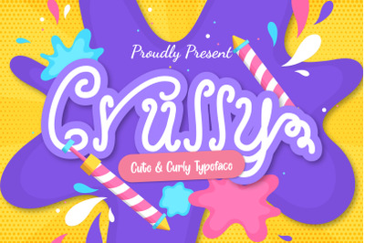 Crully Cute &amp; Curly Typeface
