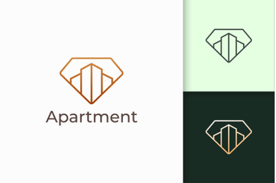 Apartment or Property Logo in Diamond