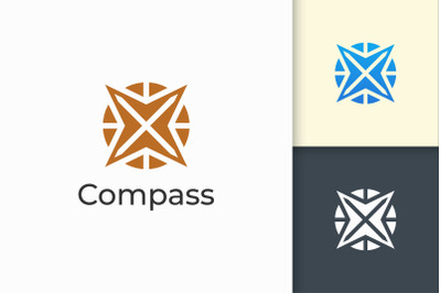 Compass Logo in Modern and Abstract