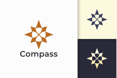 Compass Logo in Modern and Luxury Style