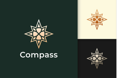 Compass Logo in Modern and Luxury Style