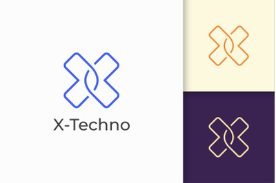 Modern Letter X Logo For Tech Company