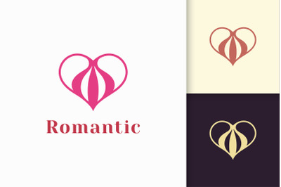 Simple Love Logo Represent Romance