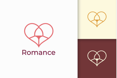 Simple Love Logo Represent Romance