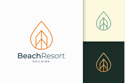 Waterfront Apartment or Resort Logo