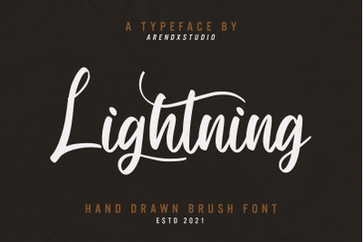 Lightning - Hand Draw Brush Font