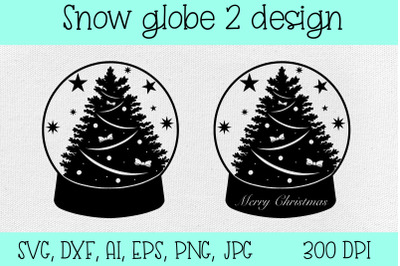 SVG,DXF Snow globe,Merry Christmas craft.Christmas tree,star