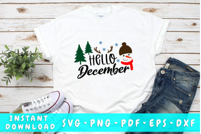 Hello December SVG