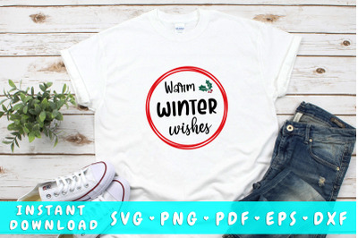 Warm winter wishes SVG