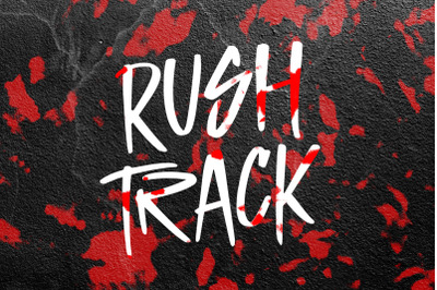 RUSH TRACK - Brush Handwritten Font