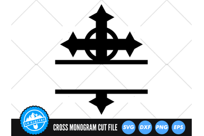 Christian Cross Monogram SVG | Religious SVG