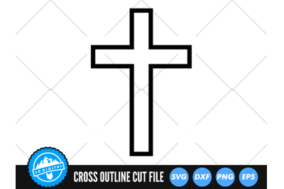 Christian Cross Outline SVG | Religious SVG