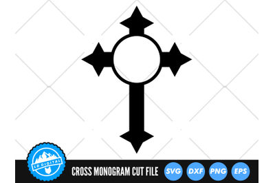 Christian Cross Monogram SVG | Religious SVG