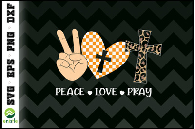 Peace Love Pray Christian Cross Jesus