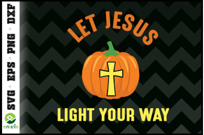 Halloween Let Jesus light your way Cross