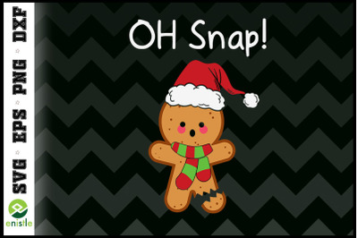 Christmas Funny Gingerbread Man Oh Snap