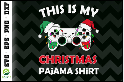 Xmas Pajama Game Controller Santa hat