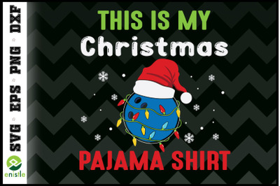 Bowling Christrmas Pajama Santa hat