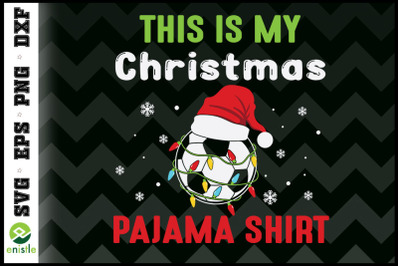 Soccer ball Christrmas Pajama Santa hat