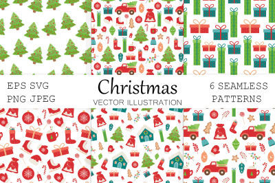 Christmas pattern. New Year pattern. Winter pattern SVG