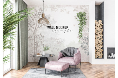 Wall mockup, Wall paper mockup