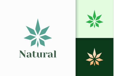 Marijuana Logo in Simple and Modern for Drug or Herbal
