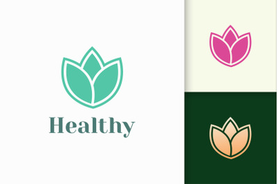 Flower Logo in Feminine and Luxury for Health and Beauty