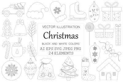 Christmas coloring. New Year coloring. Christmas SVG. Winter