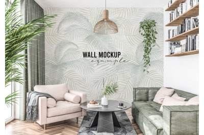 Wall mockup, Wall paper mockup