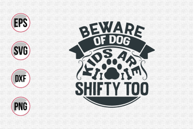 Dog typographic quotes design vector template.