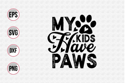 Dog typographic quotes design vector template.