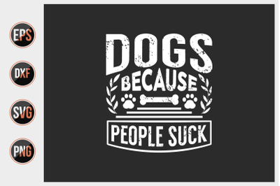 Dog typographic quotes design vector template.