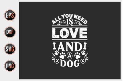 Dog typographic quotes design vector template.