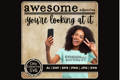 Awesome Dictionary Definition You&#039;re Looking At It Funny Quote SVG Cut