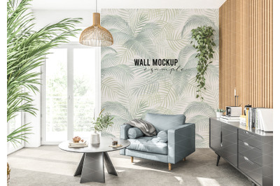 Wall mockup, Wall paper mockup