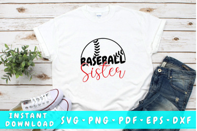 Baseball sister SVG