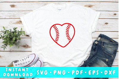 Heart baseball SVG