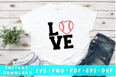 Love baseball SVG