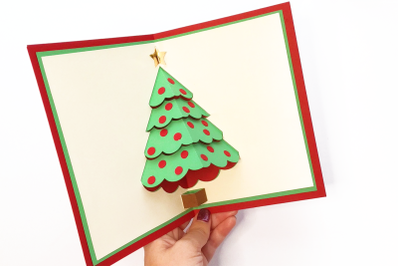 Christmas Tree Pop Up Card | SVG | PNG | DXF | EPS
