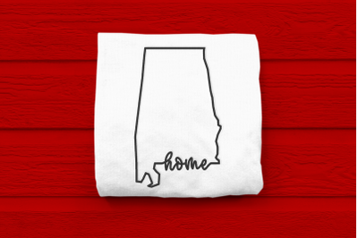 Alabama Home State Outline | Embroidery