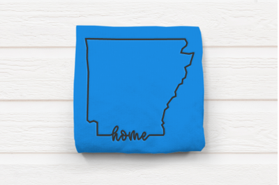 Arkansas Home State Outline | Embroidery