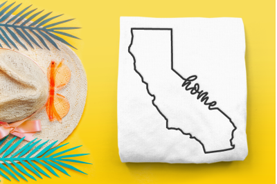 California Home State Outline | Embroidery